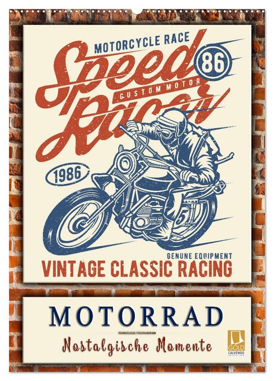 Produktbild: Motorrad - nostalgische Momente (Wandkalender 2026 DIN A2 hoch), CALVENDO Monatskalender