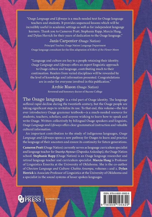 Produktbild: Osage Language and Lifeways