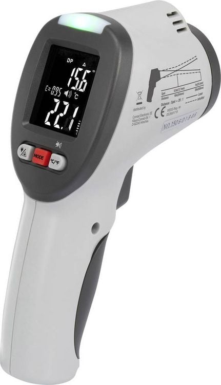 Produktbild: VOLTCRAFT IR-SCAN-350RH/2 Infrarot-Thermometer Optik 20:1 -50 - +380 &deg;C Pyrometer, Taupunktscanner