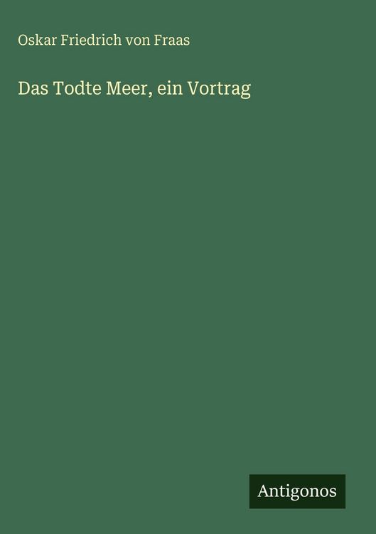 Produktbild: Das Todte Meer, ein Vortrag