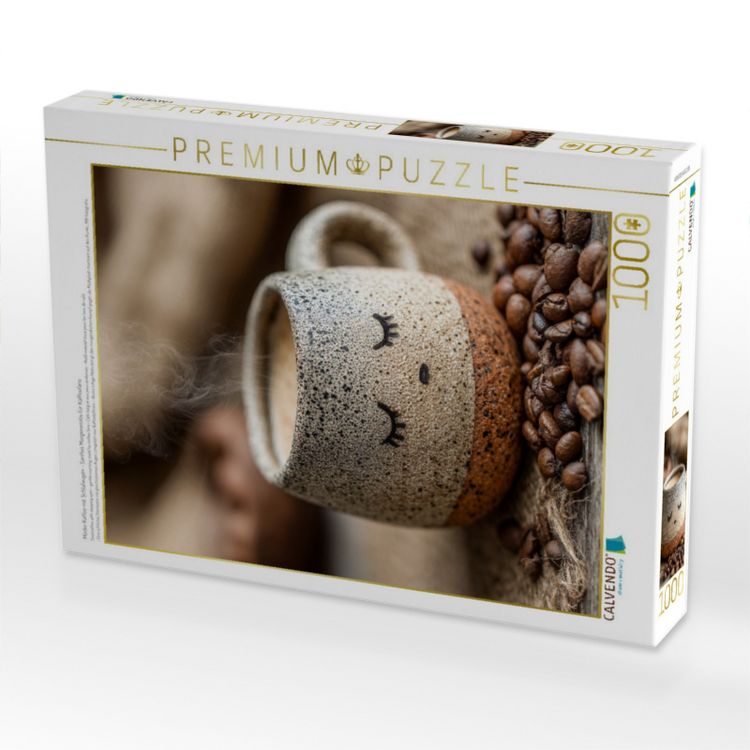 Produktbild: CALVENDO Puzzle M&uuml;der Kaffee mit Schlafaugen - Sanftes Morgenmotiv f&uuml;r Kaffeefans | 1000 Teile Lege-Gr&ouml;&szlig;e 64x48cm Foto-Puzzle f&uuml;r gl&uuml;ckliche Stunden