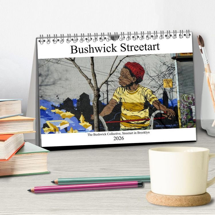 Produktbild: Bushwick Street Art (Tischkalender 2026 DIN A5 quer), CALVENDO Monatskalender