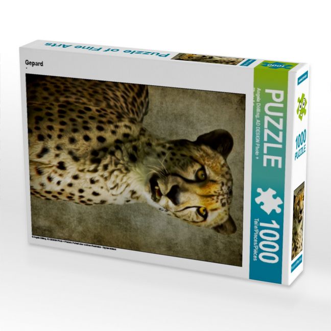Produktbild: CALVENDO Puzzle Gepard | 1000 Teile Lege-Gr&ouml;&szlig;e 64x48cm Foto-Puzzle f&uuml;r gl&uuml;ckliche Stunden