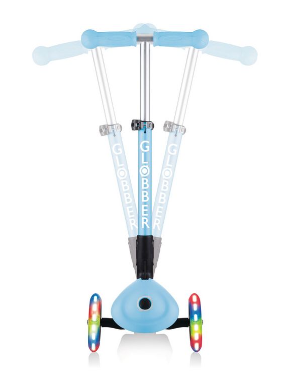 Produktbild: GLOBBER JUNIOR FOLDABLE FANTASY LIGHTS pastellblau-Flowers, mit Leuchtrollen
