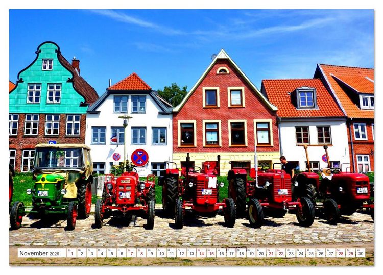 Produktbild: TRECKER PARADE - Historische Traktoren in Gl&uuml;ckstadt an der Elbe (Tischkalender 2026 DIN A5 quer), CALVENDO Monatskalender