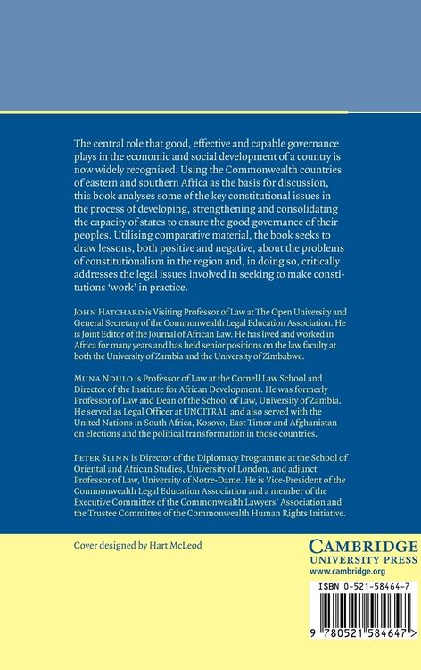 Produktbild: Comparative Constitutionalism and Good Governance in the Commonwealth