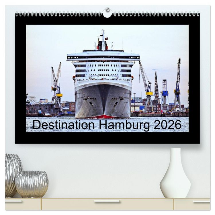 Produktbild: Destination Hamburg 2026 (High Quality Premium Wall Calendar 2026 DIN A2 landscape),CALVENDO 12 Month Wall Calendar