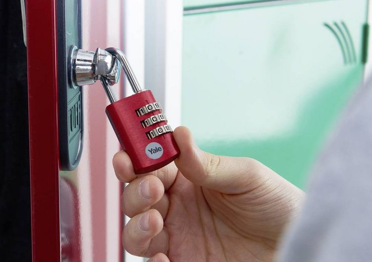 Produktbild: YALE YE3CB/20/121/1/CO Vorh&auml;ngeschloss 20mm Rot Zahlenschloss