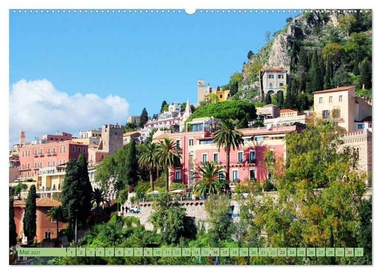 Produktbild: Taormina, die Stadt mit Blick auf den &Auml;tna (Wandkalender 2027 DIN A2 quer), CALVENDO Monatskalender
