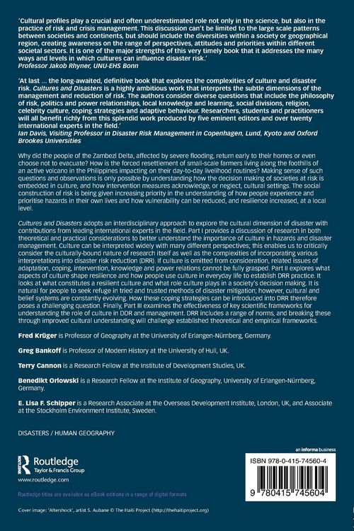 Produktbild: Cultures and Disasters