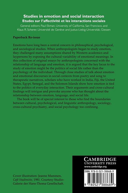 Produktbild: Language and the Politics of Emotion