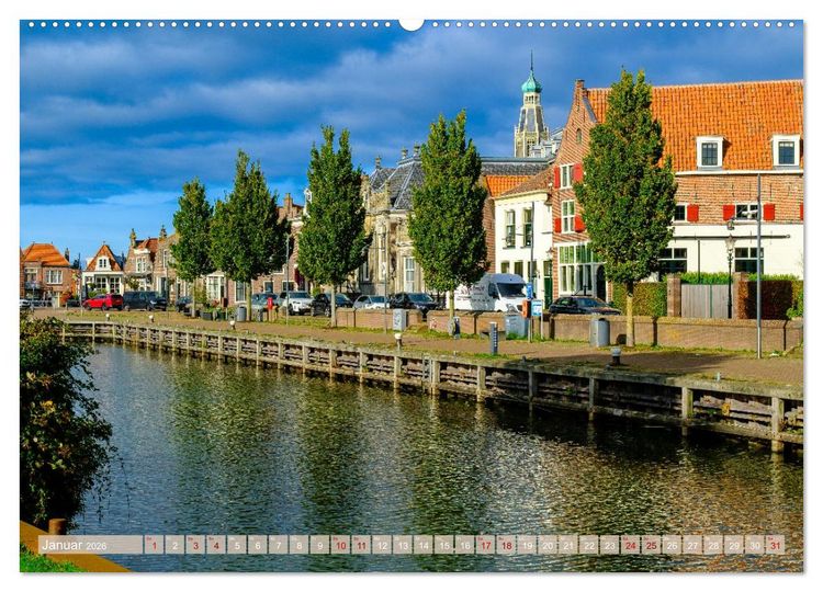 Produktbild: Ein Blick auf Enkhuizen in Holland (hochwertiger Premium Wandkalender 2026 DIN A2 quer), Kunstdruck in Hochglanz
