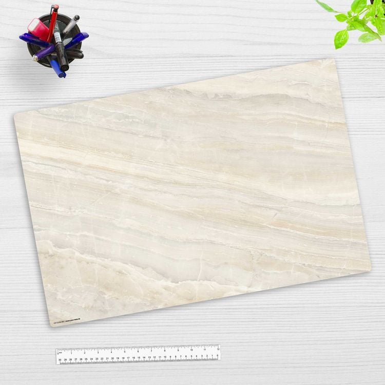 Produktbild: Cover-your-desk Schreibtischunterlage f&uuml;r Kinder Marmorplatte mit sch&ouml;ner beiger Maserung, aus hochwertigem Vinyl , 60 x 40 cm