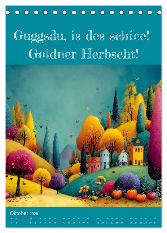 Produktbild: Erzgebirge mei Haamit - Mundart-Kalender mit s&auml;chsischem Humor (Tischkalender 2026 DIN A5 hoch), CALVENDO Monatskalender