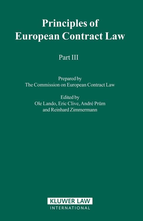 Produktbild: Principles of European Contract Law - Part III