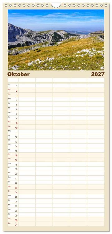 Produktbild: Familienplaner 2027 - Sutjeska-Nationalpark mit 5 Spalten (Wandkalender, 21 x 45 cm) CALVENDO