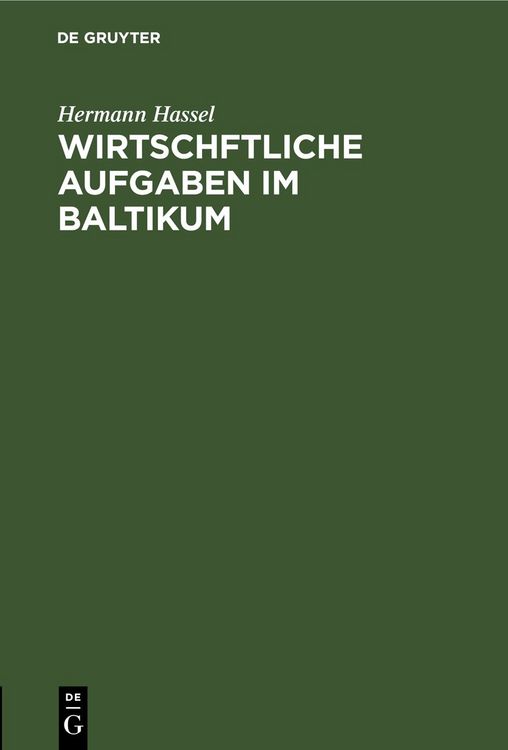 Produktbild: Wirtschftliche Aufgaben im Baltikum