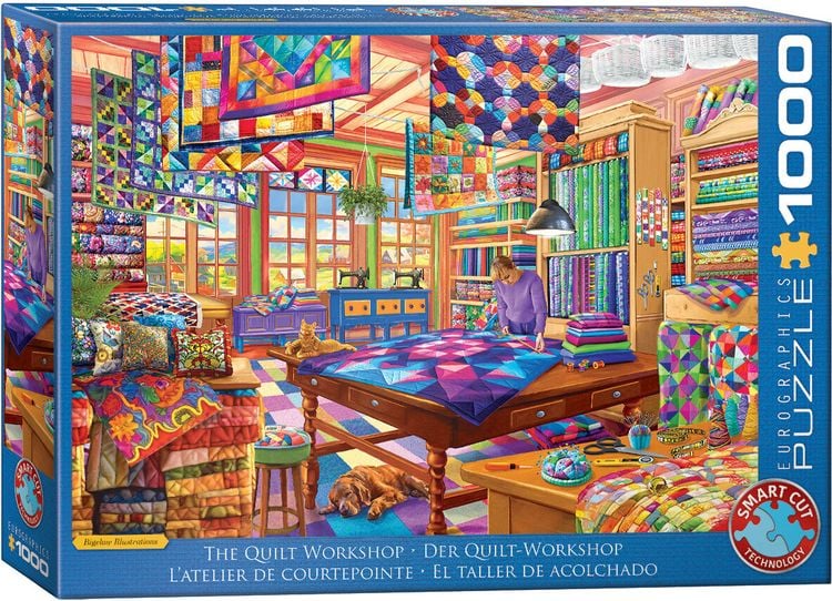Produktbild: Eurographics 6000-5859 - Der Quilt-Workshop, Nähstube, Puzzle, 1000 Teile