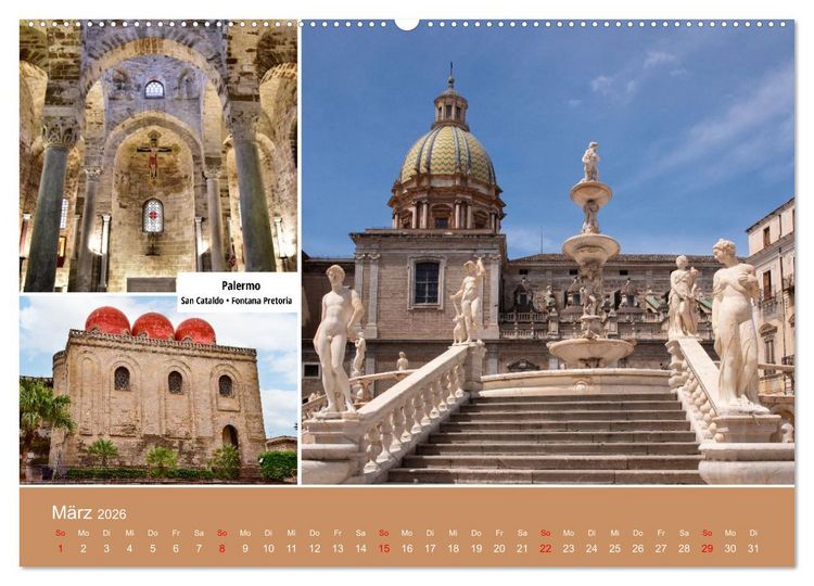 Produktbild: Palermo und der Westen von Sizilien (Wandkalender 2026 DIN A2 quer), CALVENDO Monatskalender