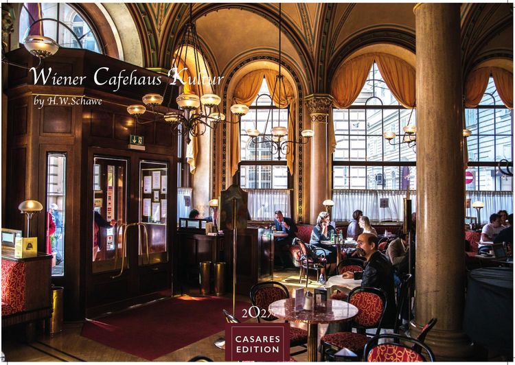 Produktbild: Wiener Caf&eacute;haus Kultur Kalender 2027 &ndash; Wandkalender | Fotokalender| &Ouml;sterreich Kalender | Alpenl&auml;nder 24x35cm | Historische & Kulturelle Kaffeehaus Motive | . & Geschenkidee