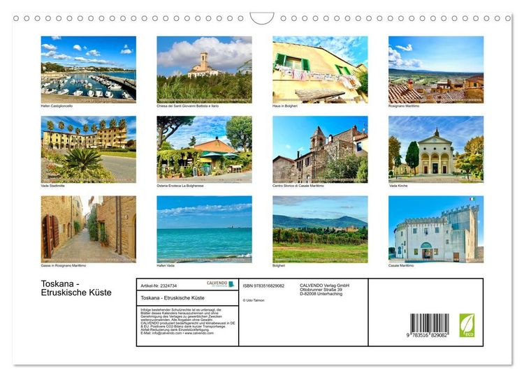Produktbild: Toskana - Etruskische K&uuml;ste (Wandkalender 2027 DIN A3 quer), CALVENDO Monatskalender
