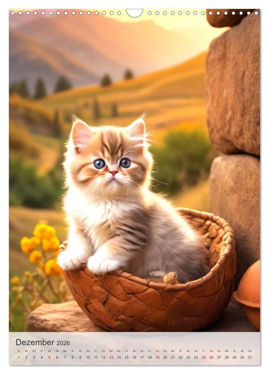 Produktbild: Katzenkinder (Wandkalender 2026 DIN A3 hoch), CALVENDO Monatskalender
