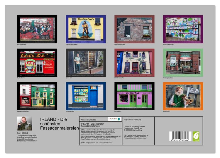 Produktbild: IRLAND - Die sch&ouml;nsten Fassadenmalereien (hochwertiger Premium Wandkalender 2026 DIN A2 quer), Kunstdruck in Hochglanz