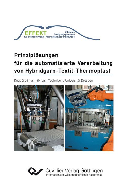Produktbild: Prinzipl&ouml;sungen f&uuml;r die automatisierte Verarbeitung von Hybridgarn-Textil-Thermoplast