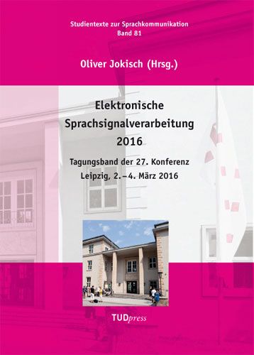 Produktbild: Elektronische Sprachsignalverarbeitung 2016