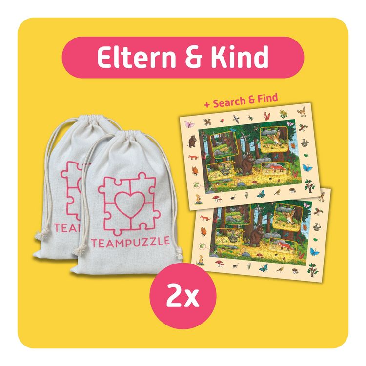 Produktbild: TEAMPUZZLE &ndash; Der Gr&uuml;ffelo &ndash; 194 Teile &ndash; Kinderpuzzle mit gro&szlig;en & kleinen Teilen