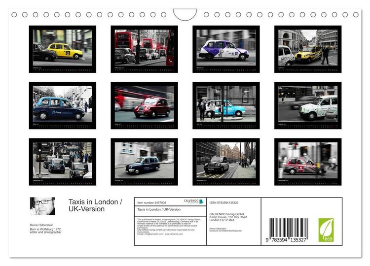 Produktbild: Taxis in London / UK-Version (Wall Calendar 2027 DIN A4 landscape), CALVENDO 12 Month Wall Calendar