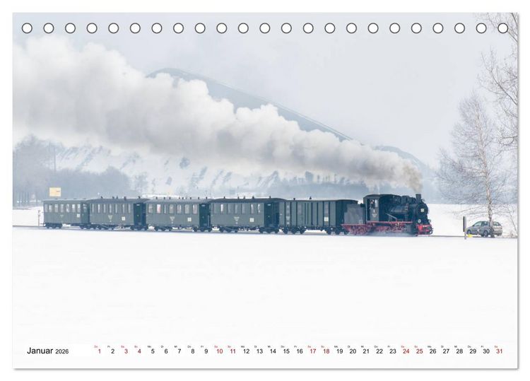 Produktbild: Mansfelder Bergwerksbahn (Tischkalender 2026 DIN A5 quer), CALVENDO Monatskalender