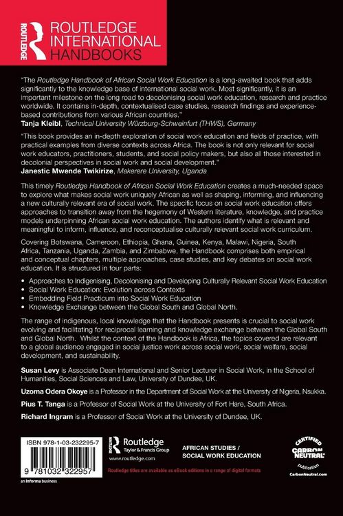 Produktbild: Routledge Handbook of African Social Work Education