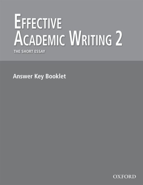 Produktbild: Effective academic writing answer key vol 2