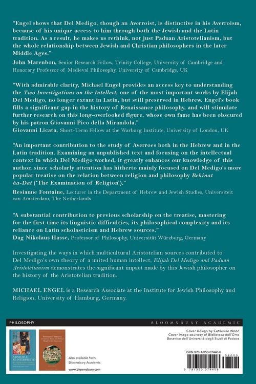 Produktbild: Elijah Del Medigo and Paduan Aristotelianism