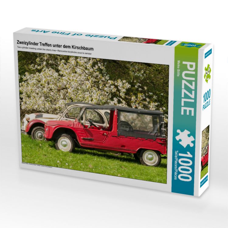 Produktbild: CALVENDO Puzzle Zweizylinder Treffen unter dem Kirschbaum | 1000 Teile Lege-Gr&ouml;&szlig;e 64x48cm Foto-Puzzle f&uuml;r gl&uuml;ckliche Stunden