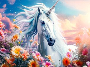 Produktbild: CALVENDO Puzzle Ein Motiv aus dem Kalender Einhorn und coole Spr&uuml;che | 1000 Teile Lege-Gr&ouml;&szlig;e 64x48cm Foto-Puzzle f&uuml;r gl&uuml;ckliche Stunden