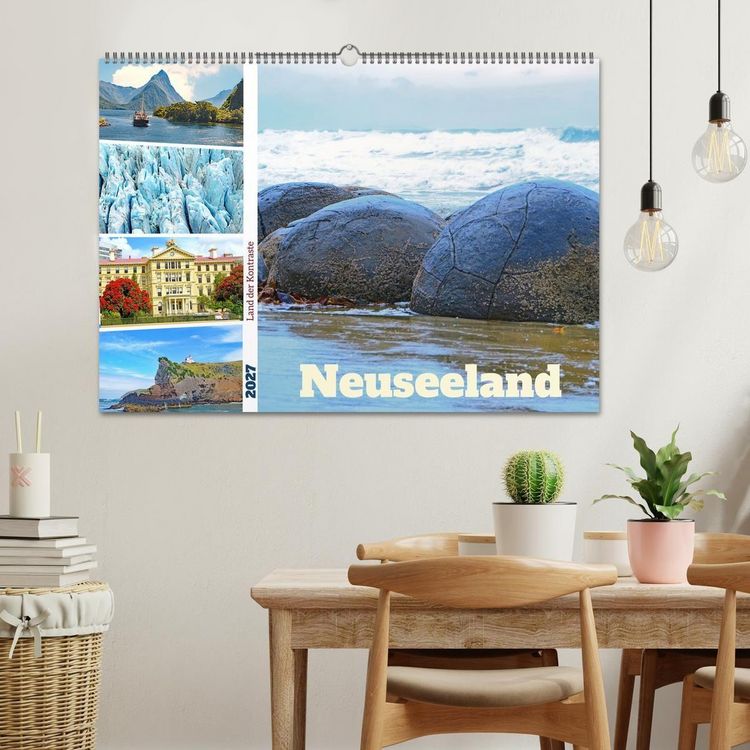 Produktbild: Neuseeland - Land der Kontraste (Wandkalender 2027 DIN A2 quer), CALVENDO Monatskalender