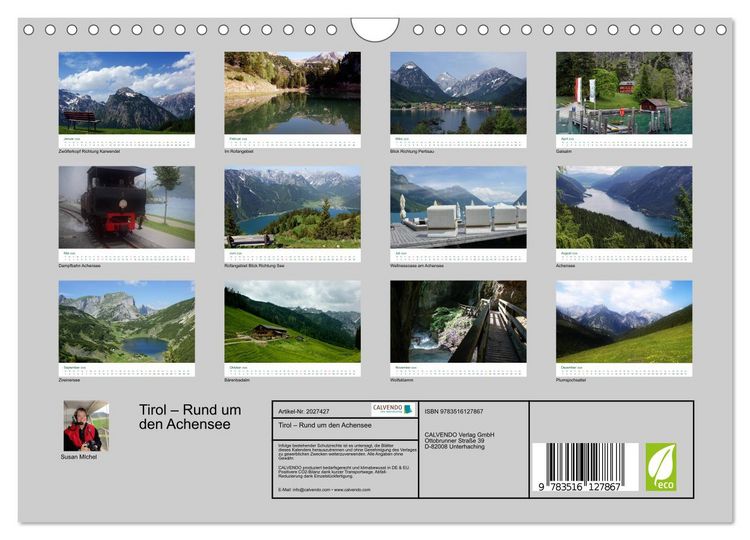 Produktbild: Tirol &ndash; Rund um den Achensee (Wandkalender 2026 DIN A4 quer), CALVENDO Monatskalender