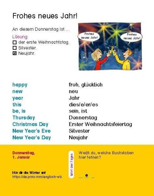Produktbild: Langenscheidt Kinderkalender Englisch 2026
