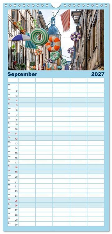 Produktbild: Familienplaner 2027 - Rouen - ein traumhaftes Reiseziel mit 5 Spalten (Wandkalender, 21 x 45 cm) CALVENDO