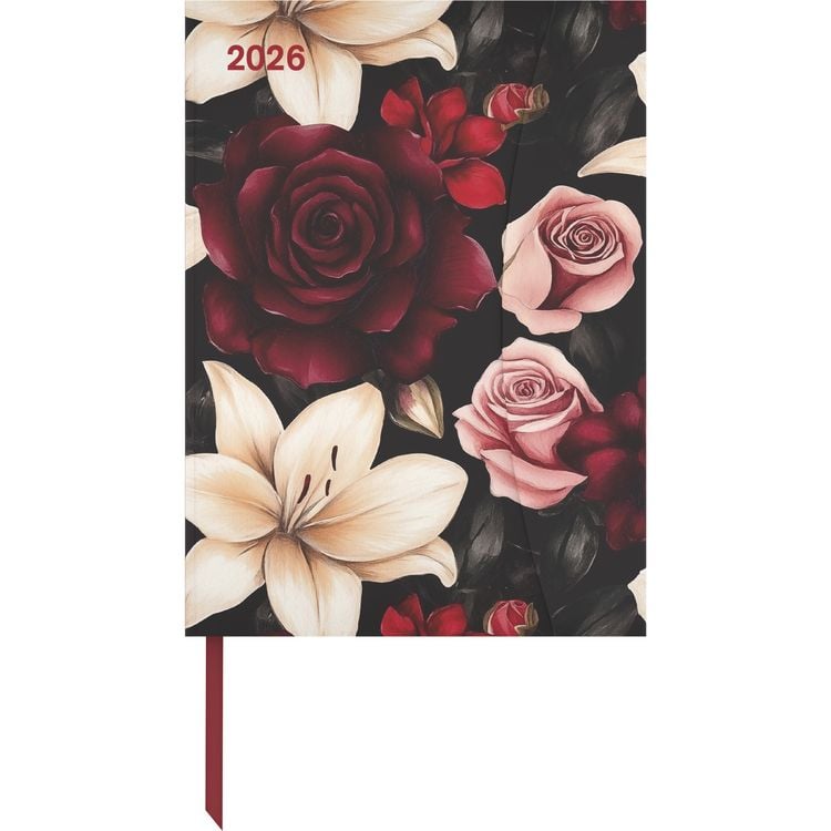 Produktbild: Dark Flowers 2026 - Diary - Buchkalender - Taschenkalender - 16x22