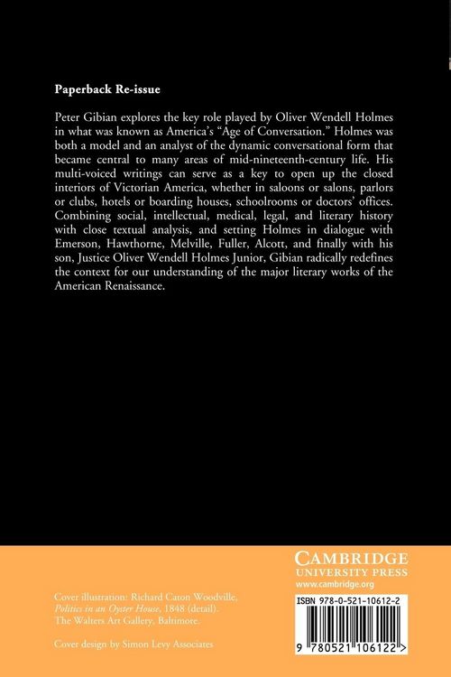 Produktbild: Oliver Wendell Holmes and the Culture of Conversation