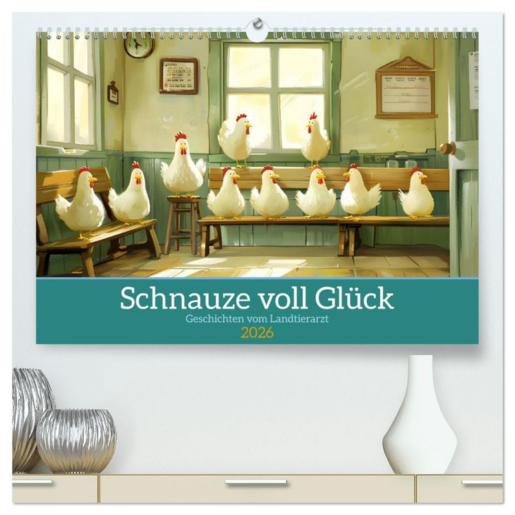 Produktbild: Schnauze voll Gl&uuml;ck (hochwertiger Premium Wandkalender 2026 DIN A2 quer), Kunstdruck in Hochglanz