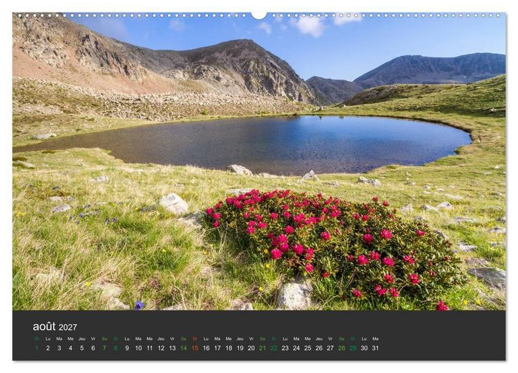 Produktbild: Lacs de montagne. Miroir des cimes (Calendrier mural haut de gamme 2027 DIN A2 vertical), CALVENDO calendrier mensuel