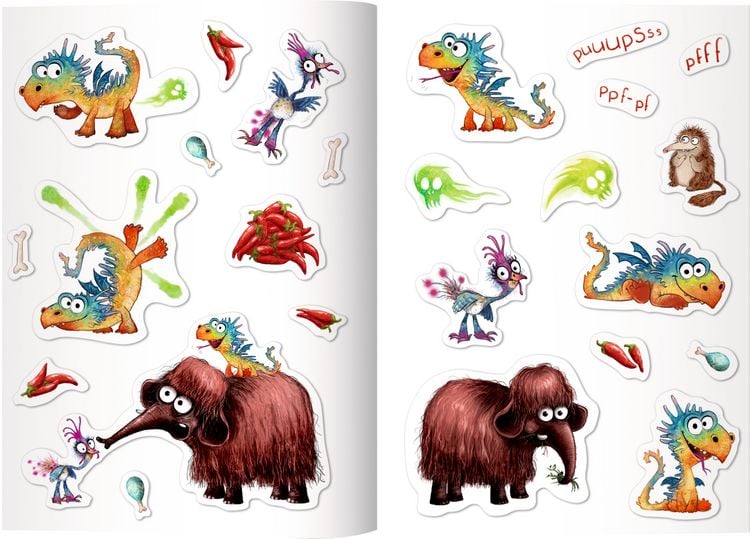 Produktbild: Furzipups, der Knatterdrache - Stickerheft