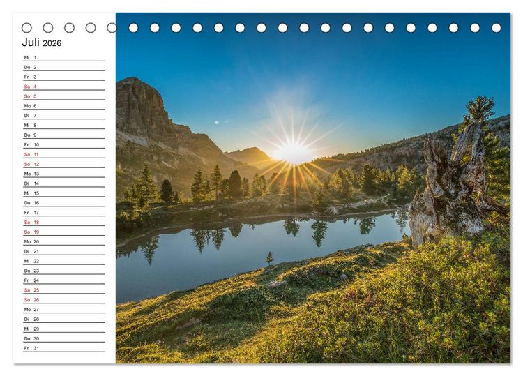 Produktbild: Atemberaubende Alpenwelt (Tischkalender 2026 DIN A5 quer), CALVENDO Monatskalender