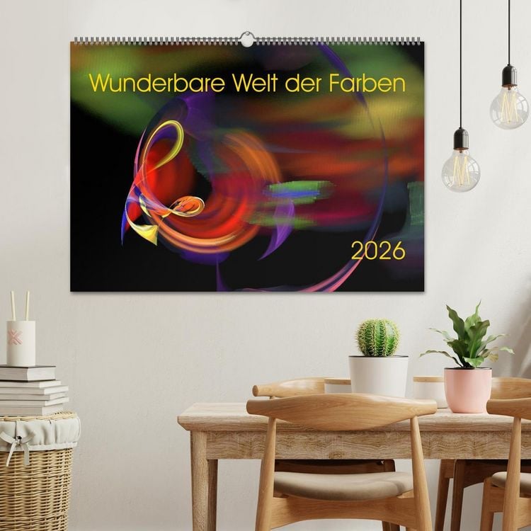 Produktbild: Wunderbare Welt der Farben 2026 (Wandkalender 2026 DIN A2 quer), CALVENDO Monatskalender