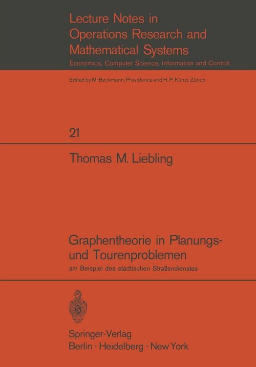 Produktbild: Graphentheorie in Planungs- und Tourenproblemen