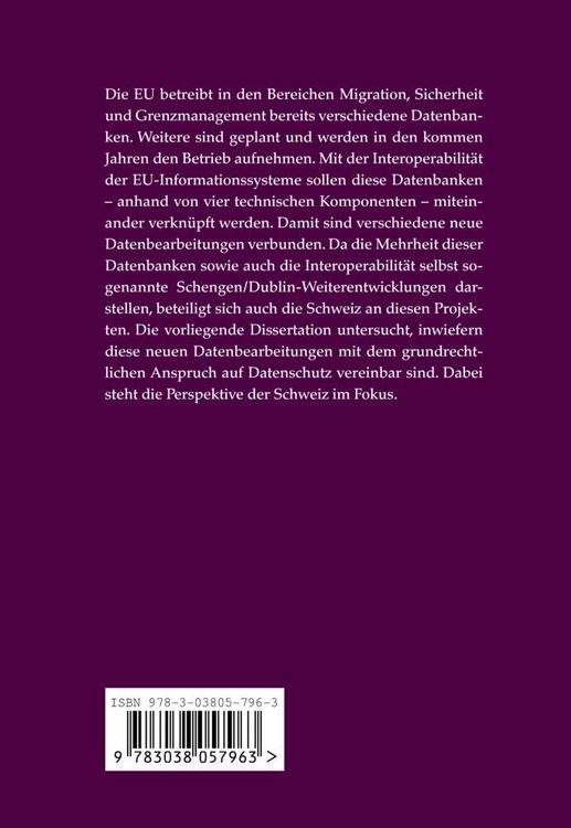 Produktbild: Die Interoperabilit&auml;t der EU-Informationssysteme